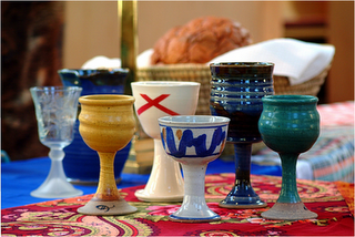 Communion Chalices, including The Disciples' Chalice, which represents the centrality of communion to the life of the church
