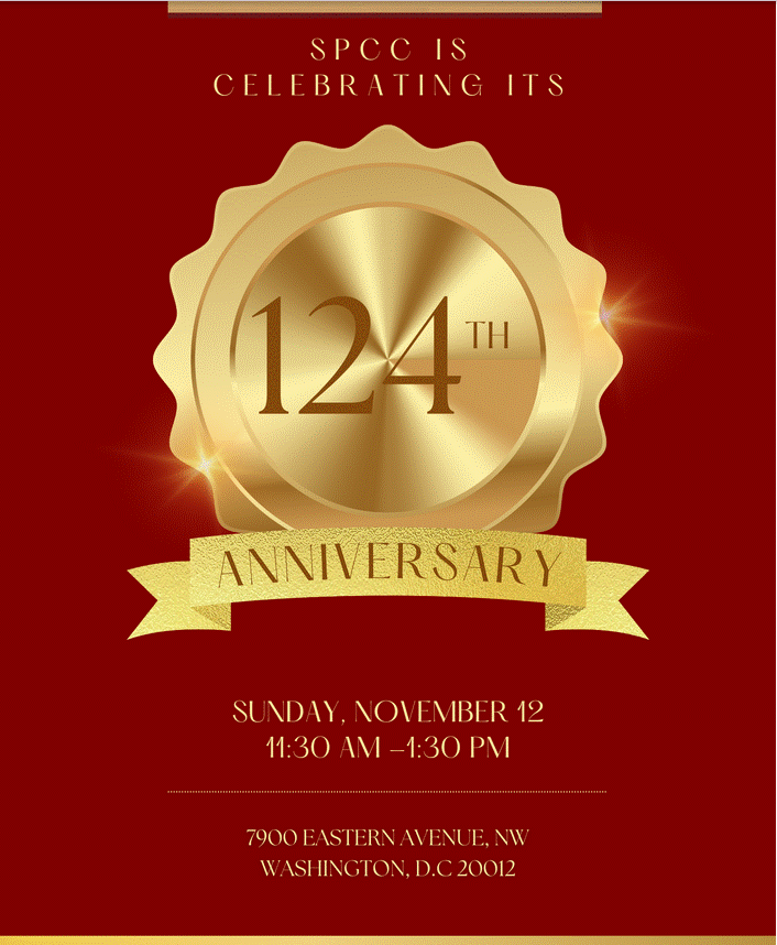 SPCC is Celebrating it's 124th Anniversary. Sunday November 12 @ 11:30 am.